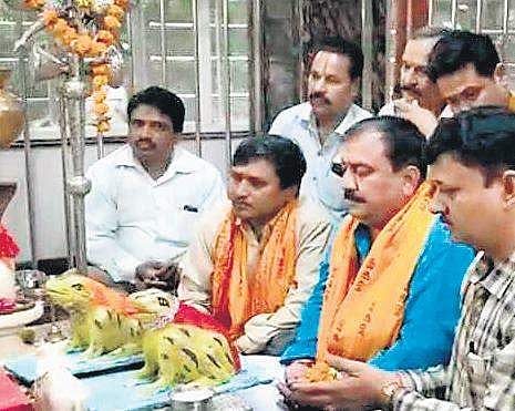 The frog ‘marriage’ earlier this year | Express