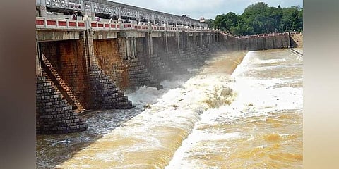 File photo of Krishna water being released