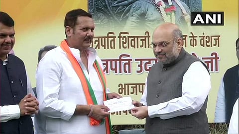 Udayanraje Bhosale said that the people of the country were joining the BJP because of the leadership in the party and its ideologies. (Photo | ANI)