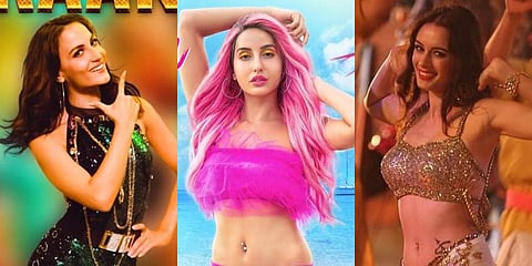 Bollywood actors Elli AvRam, Nora Fatehi and Evelyn Sharma