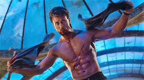 A still from Tiger Shroff-starrer 'War'.