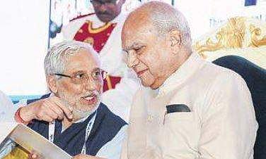 AICTE chairman Anil Sahasrabudhe and governor Banwarilal Purohit at conference on Saturday | R Satish Babu