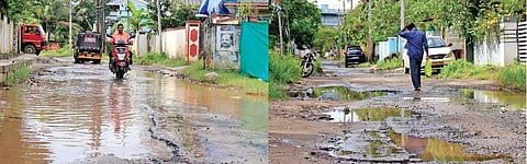 Dilapidated Mulavukad service road which connects Bolgatty Junction to Mulavukad North | ARUN ANGELA