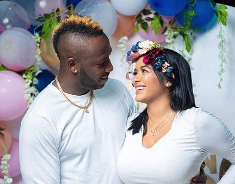 West Indies cricketer Andre Russell and wife Jassym Lora. (Photo| Instagram)