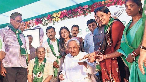 Chief Minister Naveen Patnaik during BJD’s membership drive at party office  in Bhubaneswar (File Photo |EPS)