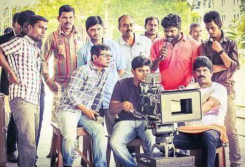 Prasanna Kumar with crew.