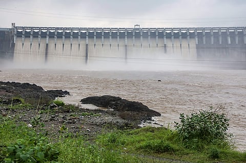 A visual of the Sardar Sarovar dam in Kevadia, Gujarat on 17 September 2019. (Photo | PTI)