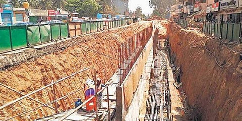 BBMP is awaiting government funds to complete underpass work. (Photo | Express)