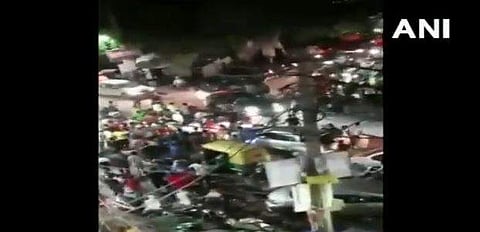 A black luxury car rammed into pedestrians in Delhi's Model Town area on September 1st. | ( Photo | ANI )