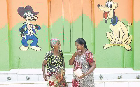 The sea erosion victims at the relief camp in Government UP School, Valiyathura in Thiruvananthapuram    B P Deepu