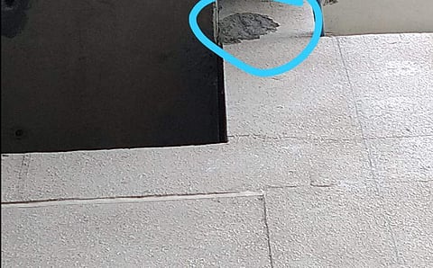 A woman died as a part of the wall collapsed on her/