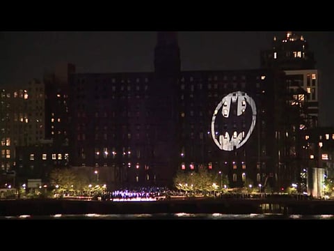 Fan gatherings happened all over the world to celebrate the 80th anniversary of the world's favourite vigilante on Saturday. Here are a few images that Batman fans don't want to miss. IN PIC: Batman signal projected on the Domino Sugar Refinery in honor of Batman Day in the Brooklyn borough of New York. (Photo | AP)