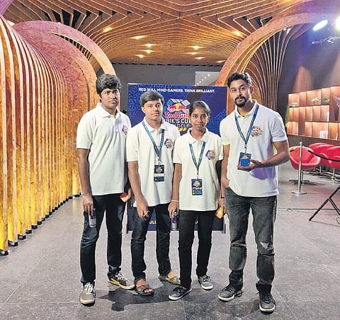 (L-R) Vijay, Aniket, Lakshimi and Bhargav will take part in the  RedBull Rubik’s Cube World Cup