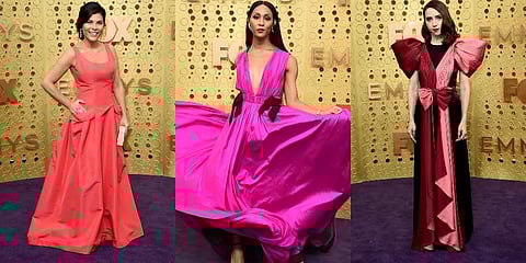 (From L) Nilou Motamed, Mj Rodriguez and Zoe Kazan at the 71st Primetime Emmy Awards. (Photo | AP)