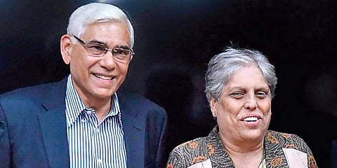 Vinod Rai (left) and Diana Edulji.