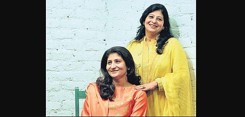 Delhi-based designer duo Priyanka and Kavita Jain.