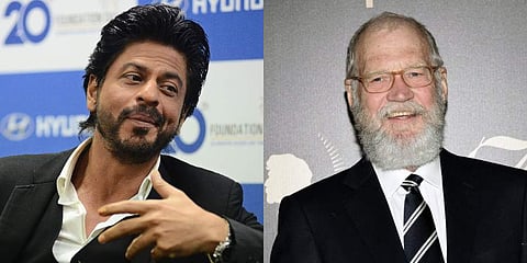 Bollywood actor Shah Rukh Khan and American host David Letterman (Photo | EPS and AP)
