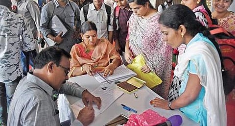 Certificates of ward secretariat aspirants in  Vijayawada verified (Photo | EPS, P Ravindra Babu)
