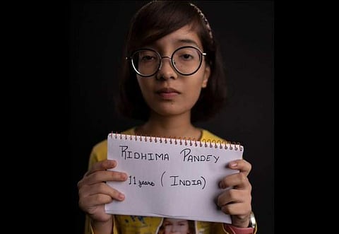 11-year-old Riddhima Pandey moved by the disaster in Kedarnath. (Photo | Twitter)