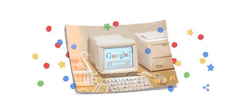 Google celebrates its 21st birthday with retro doodle