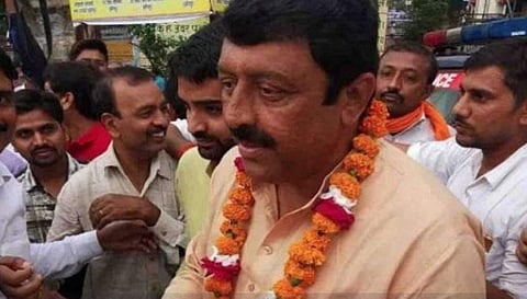 Yuvraj Singh of BJP after his victory from Hamirpur (Photo | Twitter)