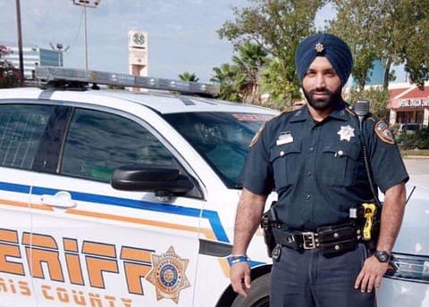 Sandeep Singh Dhaliwal, a 10-year veteran of the Harris County Sheriff's office and its first Sikh deputy. | (Image | Twitter)