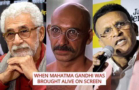 As India is all set to celebrate 150th birth anniversary of Mahatma Gandhi, we take a look at actors who essayed the role of Gandhi with elan. (Photo | YouTube Screengrab and PTI)