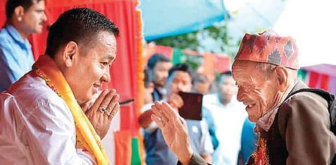 Prem Singh Tamang led his party, Sikkim Krantikari Morcha, to a stunning win over Sikkim Democratic Front in the state polls
