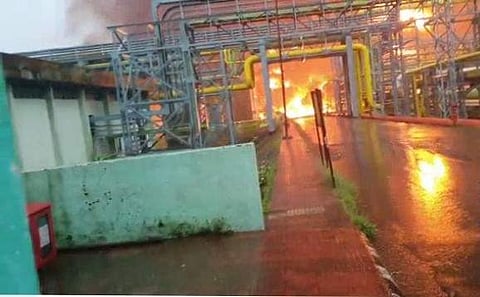 A fire broke out at the ONGC plant at Uran in Maharashtra.