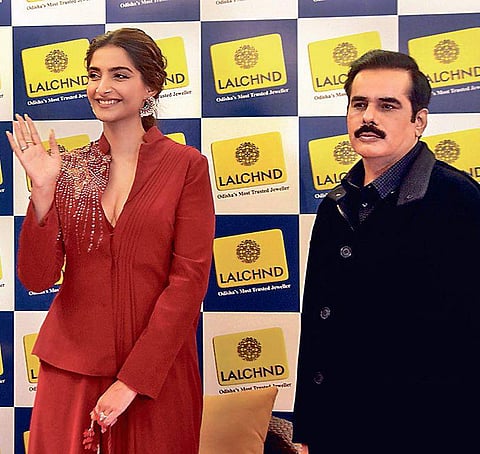 Sonam Kapoor at the launch of Lalchnd Jewellers store in Bhubaneshwar (Photo |EPS)