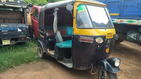 The auto was seized by the Bhubaneswar traffic cops. (Photo| EPS)