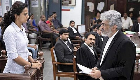 A still from Ajith Kumar-starrer 'Nerkonda Paarvai'.