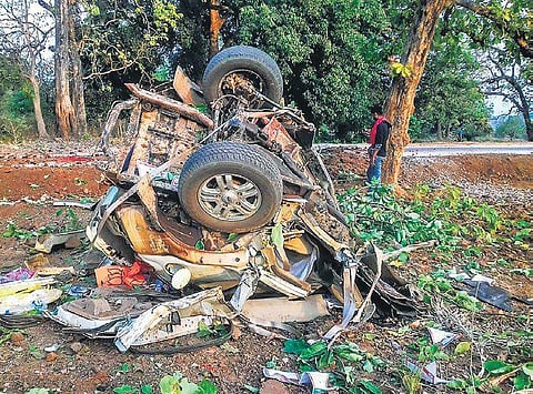 Mandavi and four jawans, including a driver were killed, when Maoists detonated  a 50kg explosive device at Kuakonda, Chhattisgarh (File Photo | PTI)