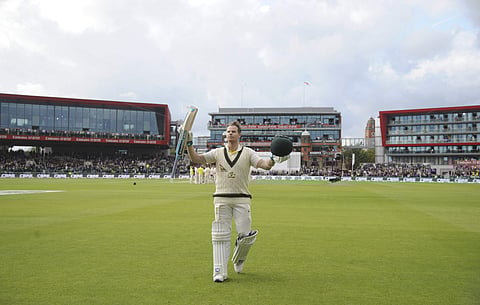 Australia's Steve Smith returns to the pavilion after being dismissed for 211 during day two of the fourth Ashes Test (Photo | AP)