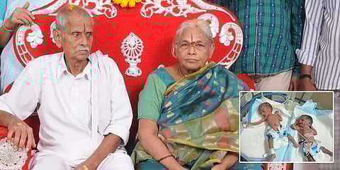 Mangayamma with her husband Y Raja Rao. (Photo | EPS)