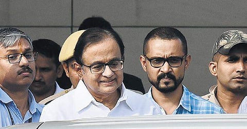 P Chidambaram produced at a Delhi court in connection with INX Media case. (File Photo | EPS/Parveen Negi)