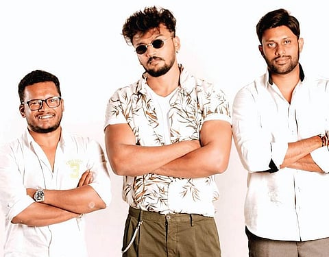 Director Hari Santhosh, actor Dhanveerah and producer Suprith