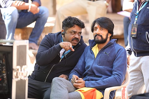 'Pailwaan' director S Krishna with actor Sudeep.