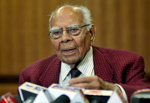 Veteran lawyer and former Union minister Ram Jethmalani. (File Photo | PTI)