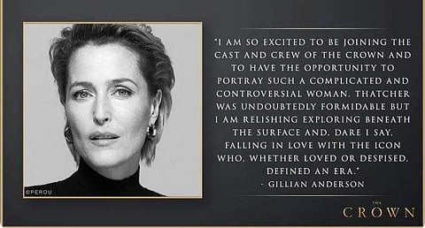 Gillian Anderson to portray Margaret Thatcher in 'The Crown' season 4