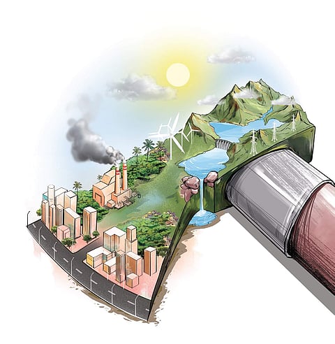 The book that’s divided into four chapters, talks about conventional and renewable energy with its impact on the environment.