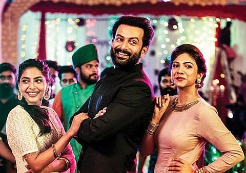 Prithviraj, Aishwarya Lekshmi and Madonna Sebastian in 'Brother's Day'.