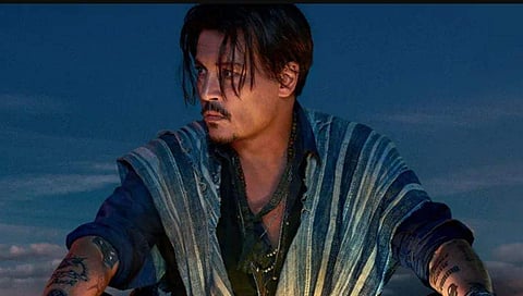 Actor Johnny Depp in Dior's Sauvage perfume ad.