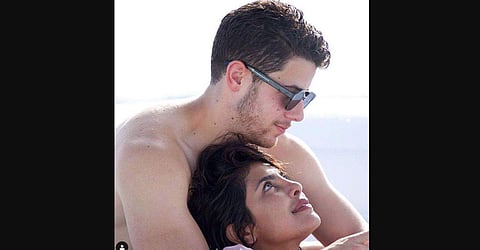 Priyanka Chopra with Nick Jonas. (Photo | Instagram)
