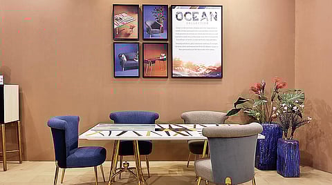 Rocky Star Ocean Collection by Bent Chair, Outfit from Asha Gautam and Blue Wedges by A