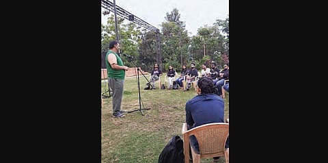 Hyderabadis decided to start their New Year on a new note, with no emotional baggage and hence gathered around for an event organised by Tale Tellers Troupe (TTT) India. (Photo | EPS)