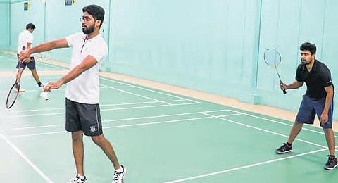 New ‘game point centre’ comprising six badminton courts. (Photo | EPS)