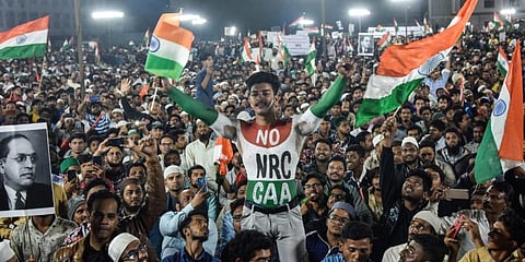 Those who are opposed to CAA are saying that it is for the first time that India will grant citizenship on the basis of religion which violates the basic tenets of the country's constitution. (Photo | Vinay Madapu, EPS)