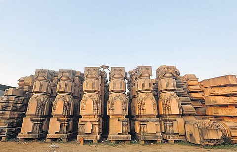 Stone slabs brought in for construction of the temple in Ayodhya, UP | file photo