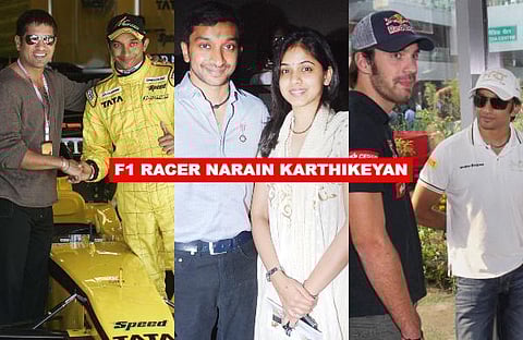 As India's first F1 racer Narain Karthikeyan turns a year older today, let us take a look at some of the rare snaps of the Padma Shri awardee. (File Photo | AP and EPS)